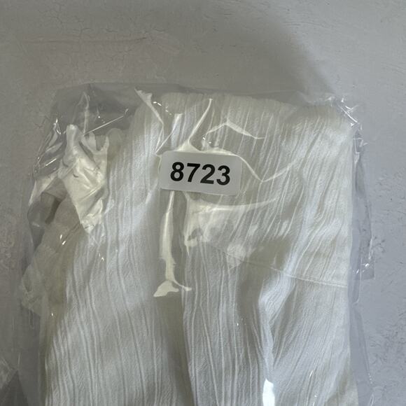 Prana Fernie Short Women XL White Gauzy Beachy‎ Crinkle Coverup Swim Beach - Picture 8 of 8